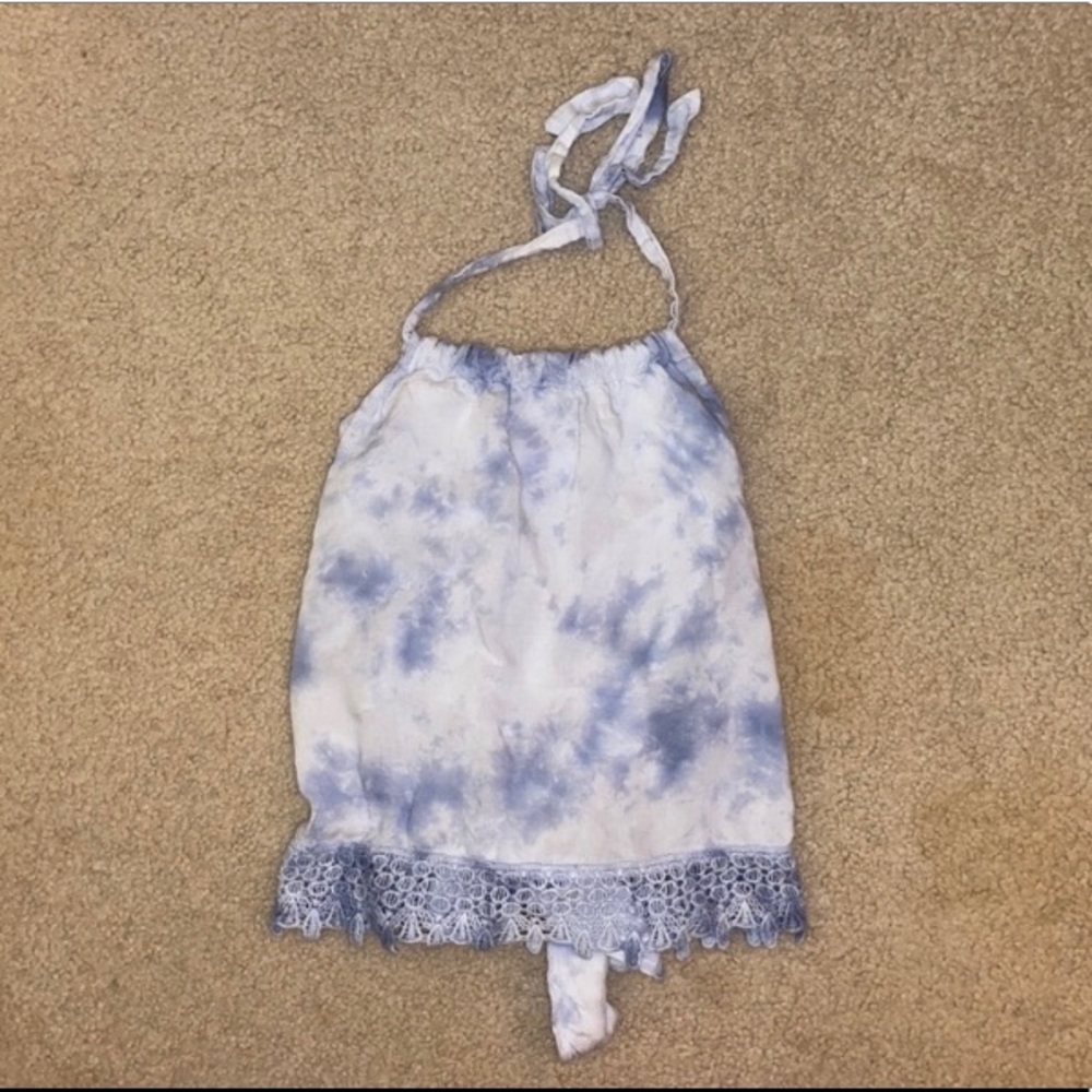 American Eagle Tie Dye Crochet Halter